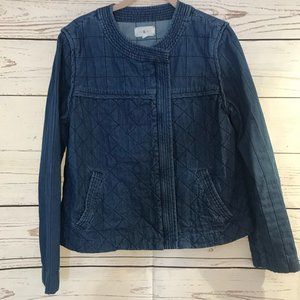 Lou & Gray quilted chambray jacket, S